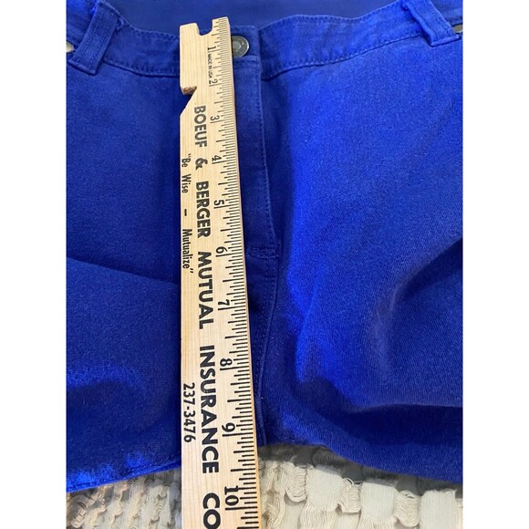Chico’s So Slimming Womens Bright Blue Size 15R Cropped Pants Pockets - Picture 6 of 7